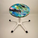 Recycled plastic school stool, 1970s