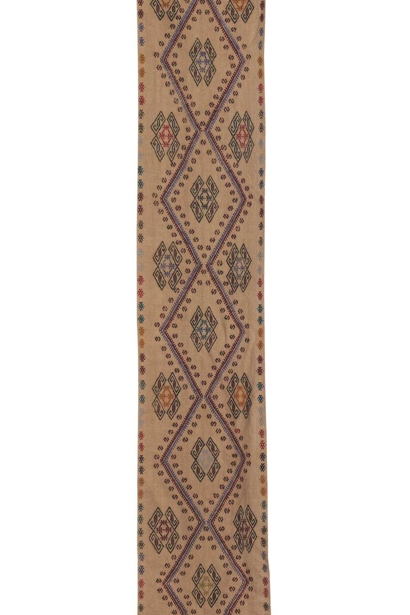 Vintage Turkish hallway rug 52x457 cm