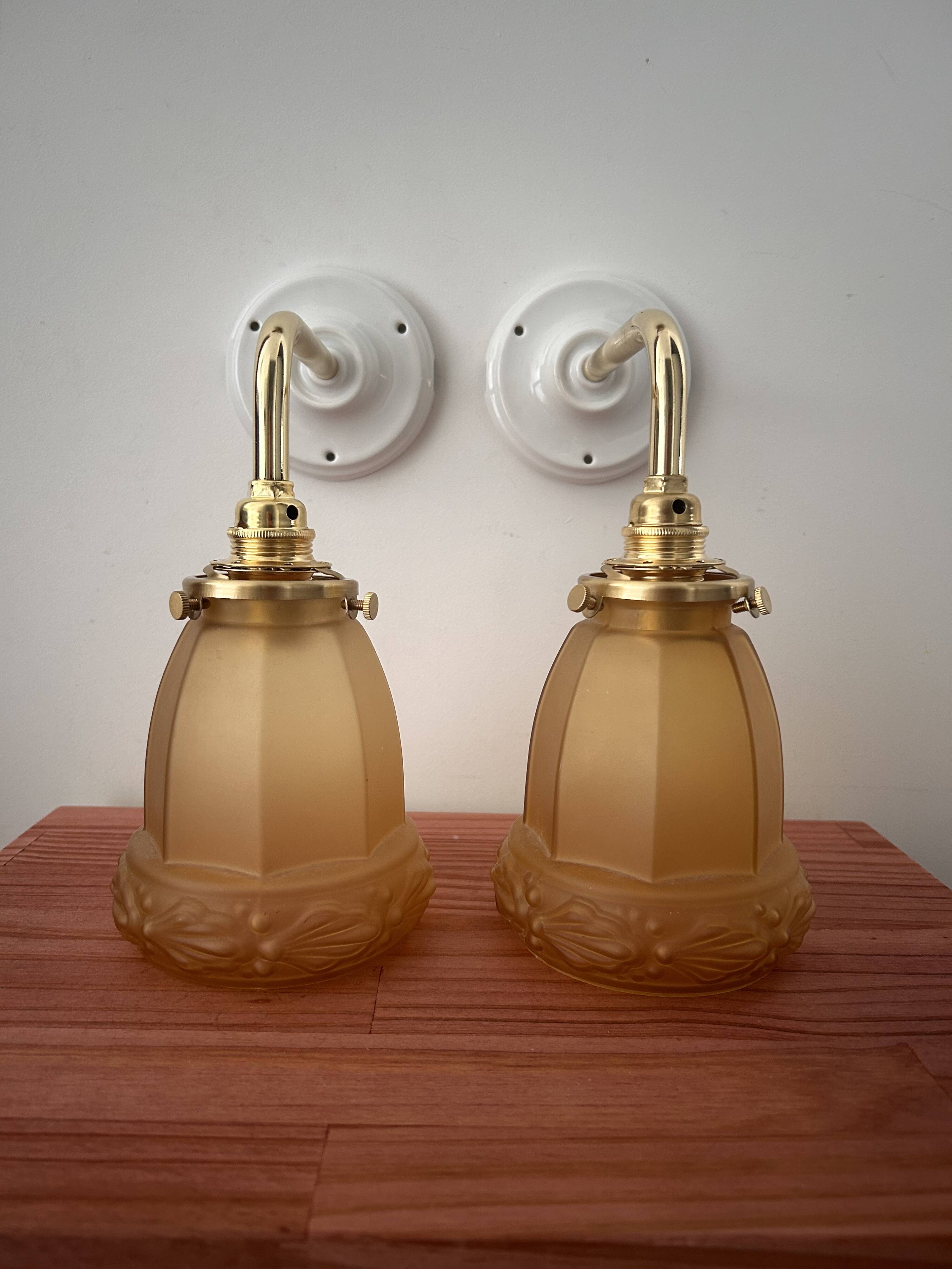 Pair of Art Deco wall lights