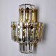 Kinkeldey wall lamp, cut crystals, 3 levels, Germany, 1970