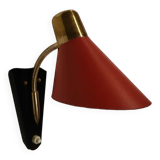 Vintage wall lamp in brass and metal 1950s
