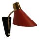 Vintage wall lamp in brass and metal 1950s