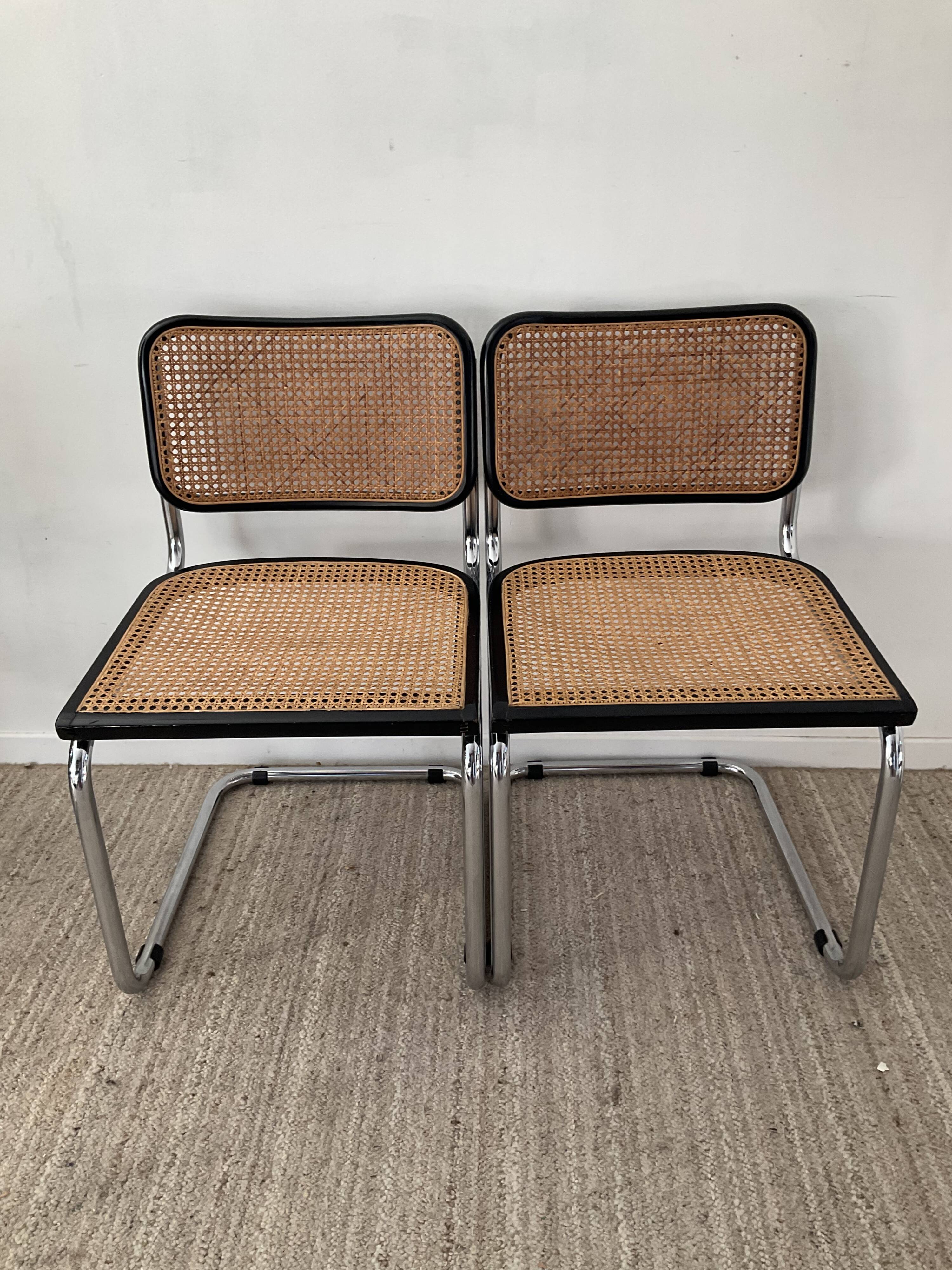 Pair of chairs Marcel Breuer Cesca B32