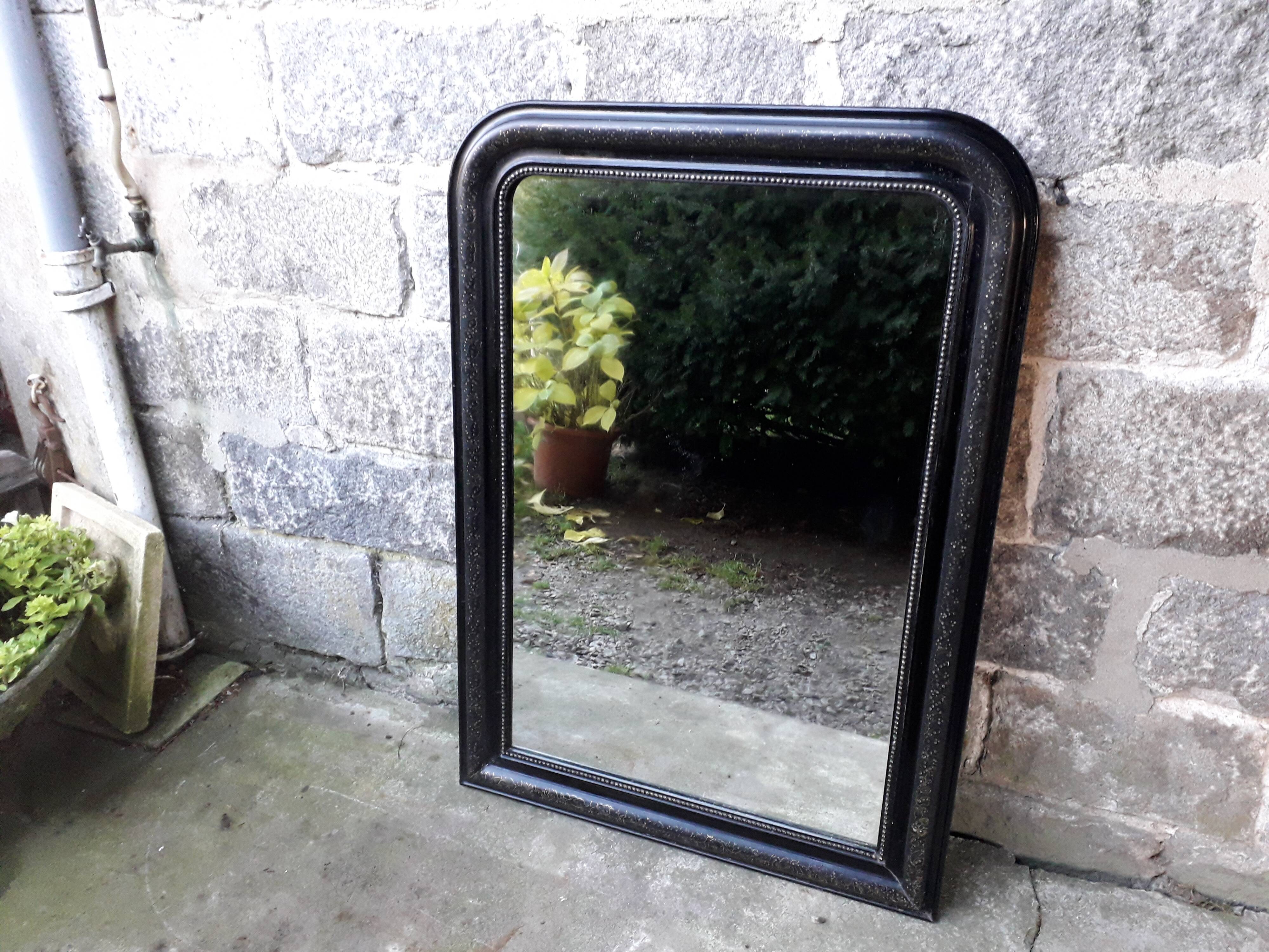 Black Louis Philippe mirror 130 cm × 93 cm