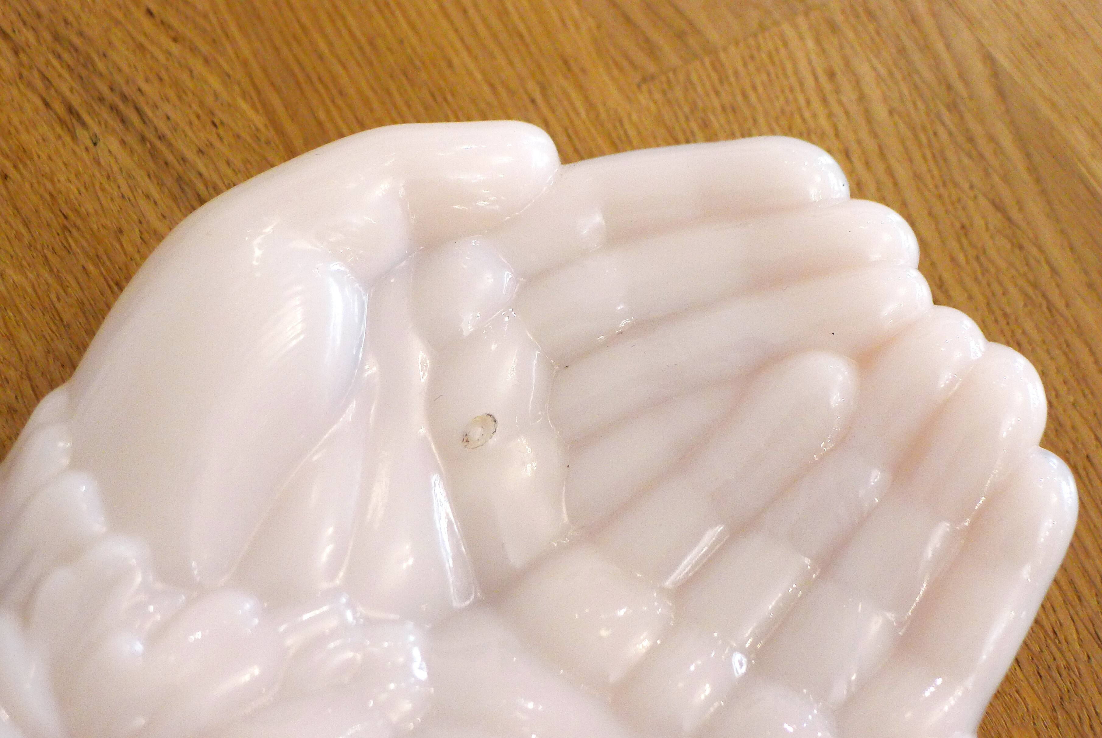 Pink opaline hand bowl