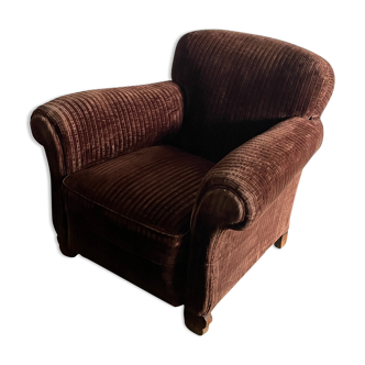 Velvet club armchair