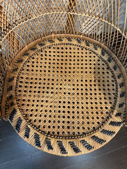 Fauteuil emmanuelle en rotin 1970