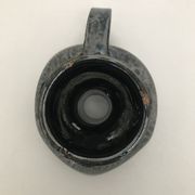 Black "hand- bougeoir with iridescents signed Fazio in Vallauris, circa 1950-1960