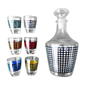 Carafe et 6 liquor glasses