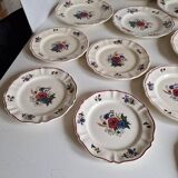 Set of 12 Sarreguemines Plates, Agreste Models