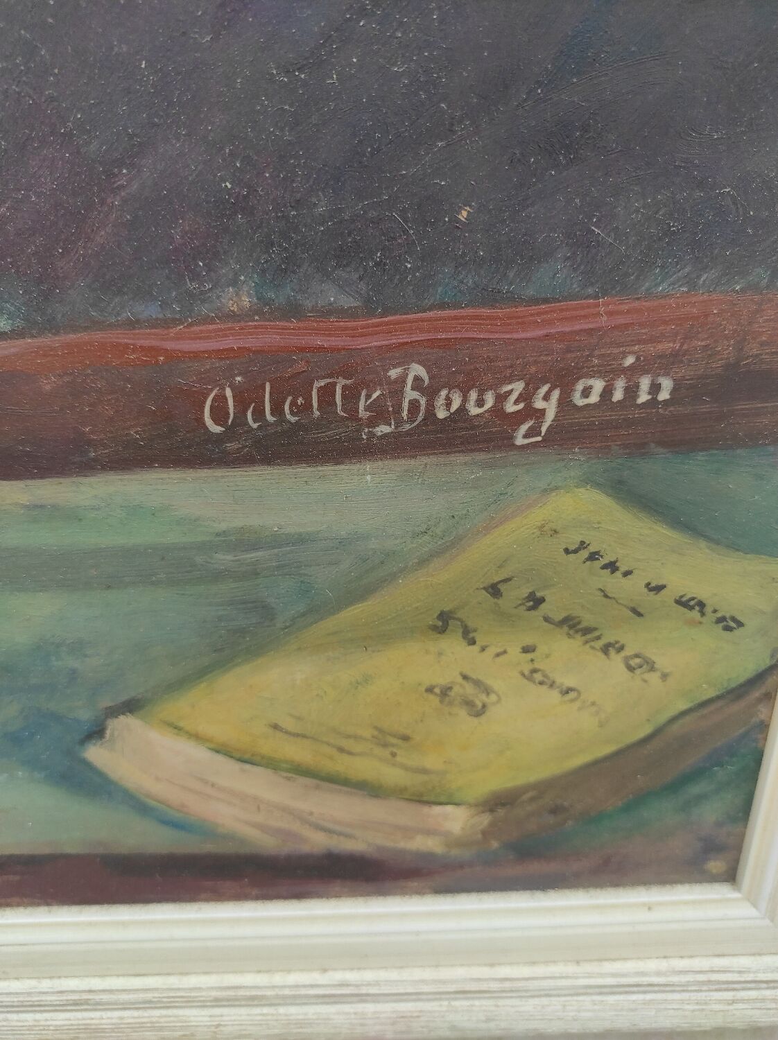 Bouquet on canvas signed