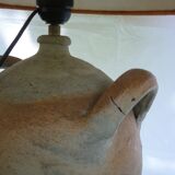 Jar mounted in vintage lamp 70's