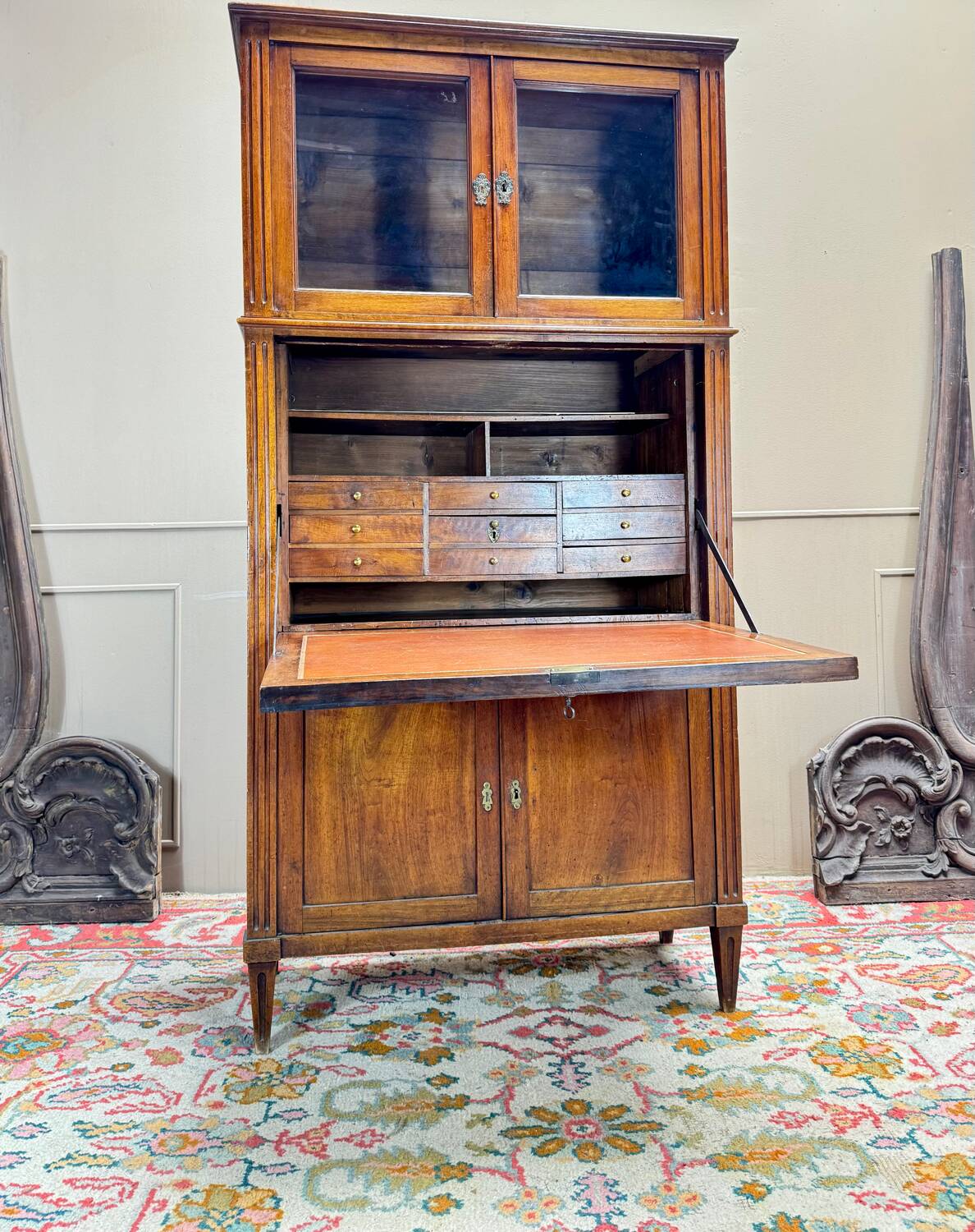 Louis XVI Mahogany Guillotine Secretary, 18th Century