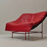 Vintage Montis Butterfly lounge chair by Gerard van den Berg in red leather
