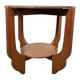 Table d'appoint en chêne rond de style Art Déco, années 1930