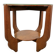 Table d'appoint en chêne rond de style Art Déco, années 1930