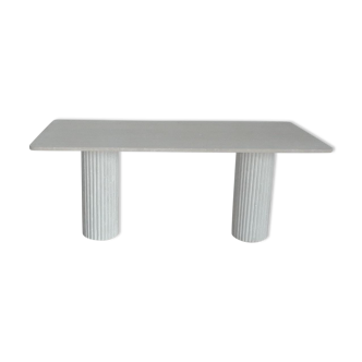 Table à manger rectangulaire Olympia - 220x100 - travertin naturel