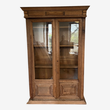 Armoire vitrée bois brut