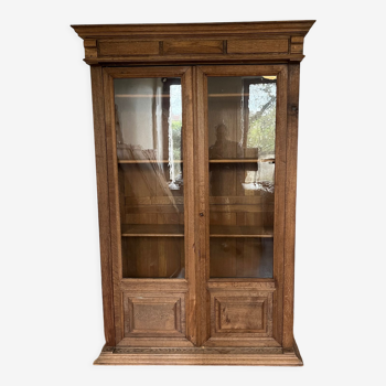 Raw wood glazed cabinet