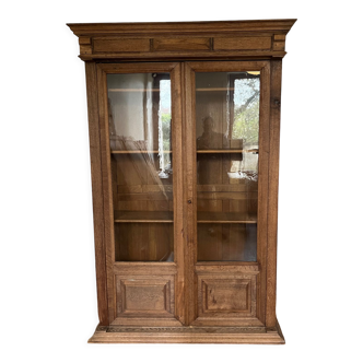 Armoire vitrée bois brut