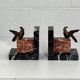 Vintage marble and brass bookend