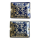 2 Meissen style onion ashtrays