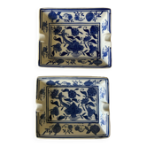 2 Meissen style onion ashtrays