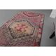 1970s Turkish hand-knotted wool cotton pink runner rug 94x335