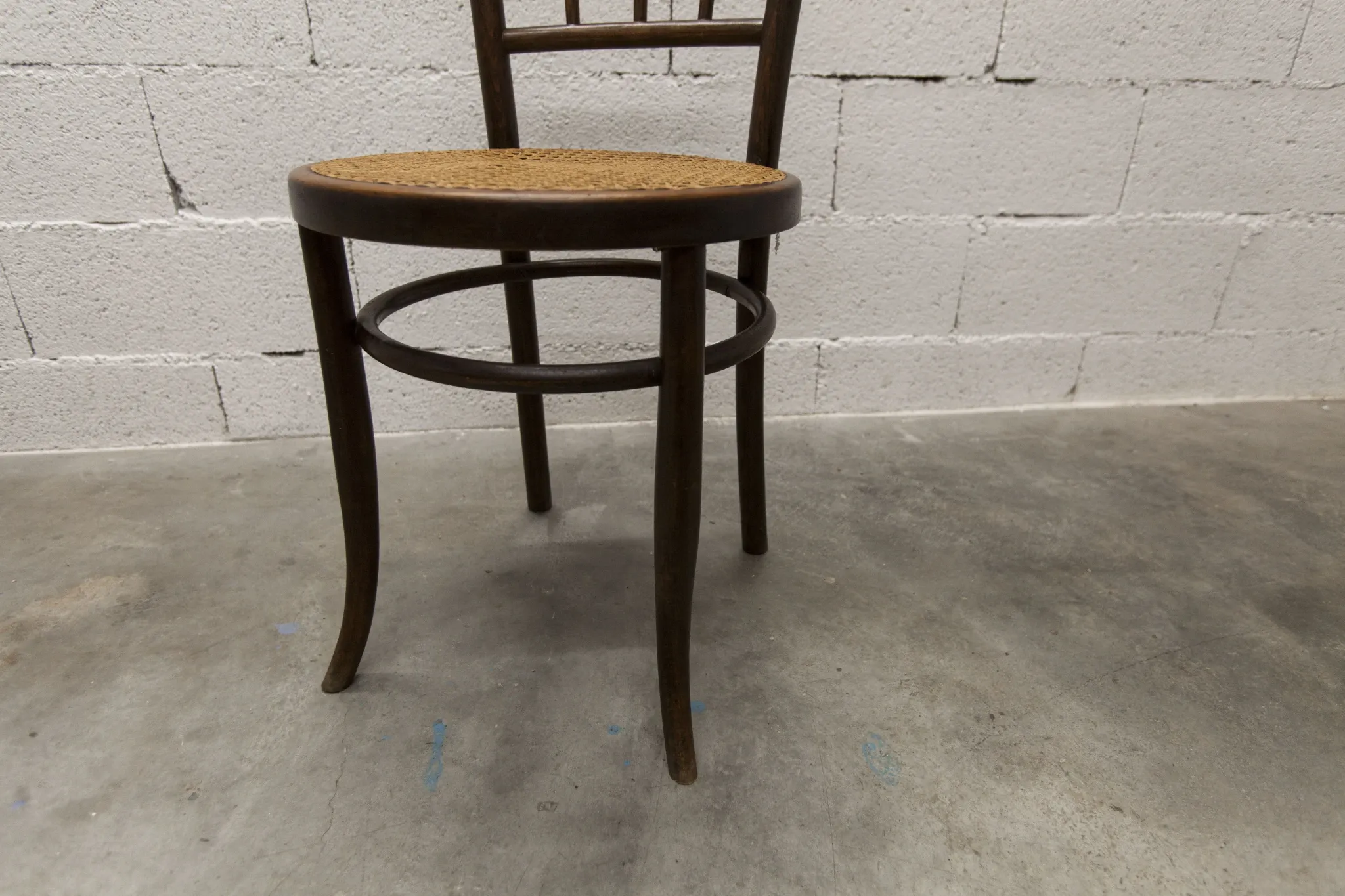 Bistro Chair Fischel 1930 Curved Wood Caning