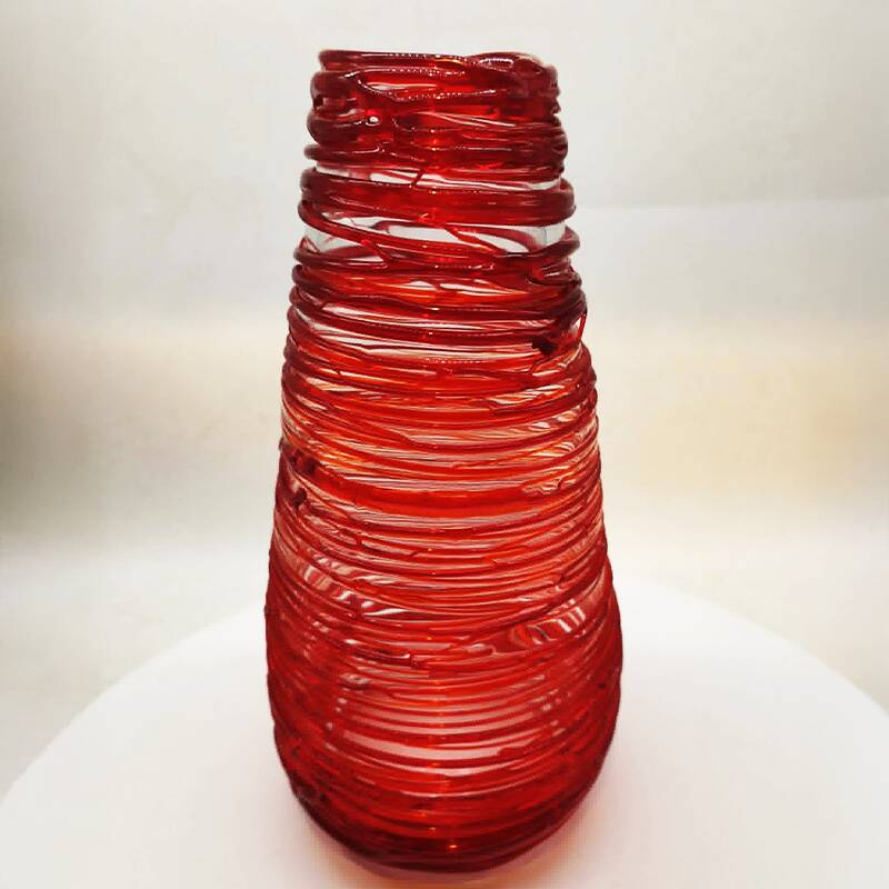 Exceptional Mid-Century Style Vase in Murano Glass by Sergio Costantini