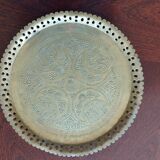 Oriental brass tray