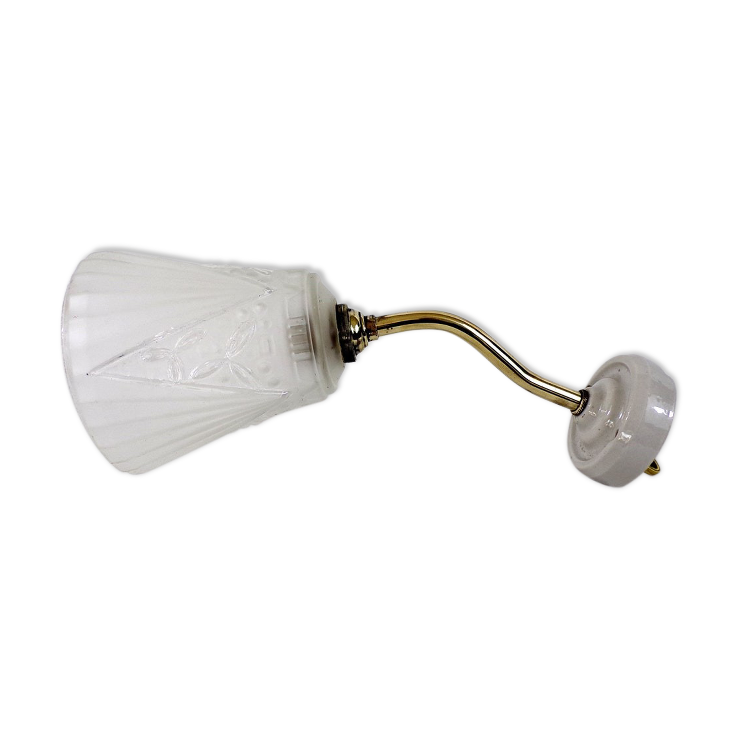Wall lamp tulip pressed glass decoration shabby chic