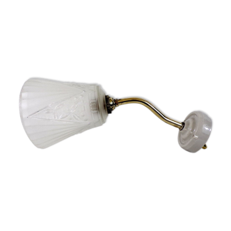 Wall lamp tulip pressed glass decoration shabby chic