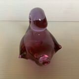 Purple pink glass bird paperpress