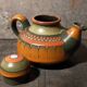 Ceramic teapot kmk manuell west-germany 70s, lima décor