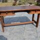 Bureau/table de ferme "brutaliste" chêne massif