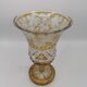 Amber yellow Bohemian crystal vase