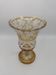 Amber yellow Bohemian crystal vase