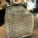 Vintage embossed glass whiskey decanter