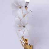 Charming Set of 2 Murano White Flowers Wall Light, 1970s