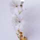 Charming Set of 2 Murano White Flowers Wall Light, 1970s