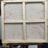 Large vintage figurative painting – Young man sitting – oil on canvas – art