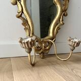 Antique candle holder mirror