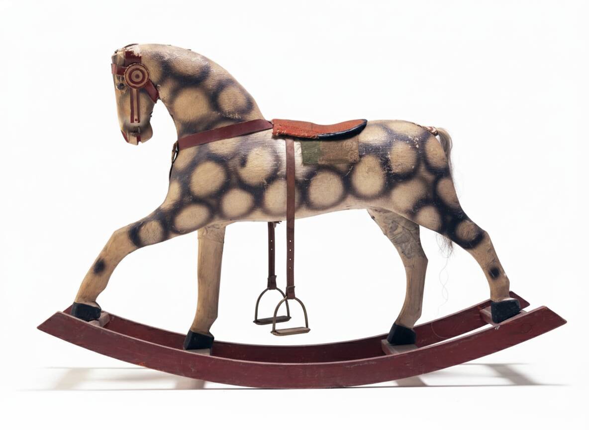 Antique Rocking Horse, 1940s, Czechoslovakia