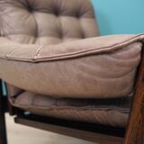 Leather armchair, Danish design, 1960s, manufactured by Genega Møbler