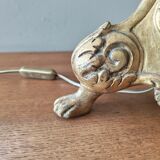 Golden wooden lamp base