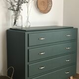 Commode vintage vert foncé