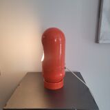 Vintage culbuto lamp in orange metal 1970s.