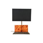 Pair of fractal resin and brass lamps by Henri Fernandez