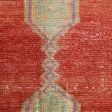 3x11 geometric red oushak runner